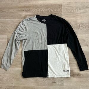 Hollister Men’s Small 100% Cotton Soft Long Sleeve Colorblock T-Shirt Small